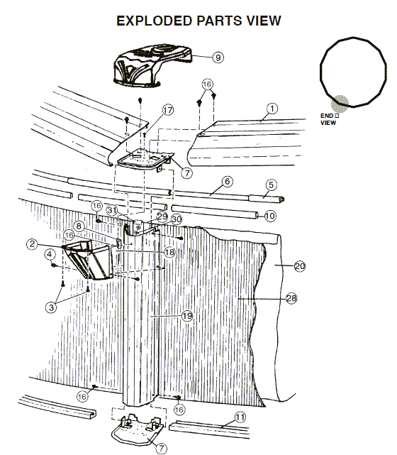 12' Round 52" Embassy Century Parts Reorder